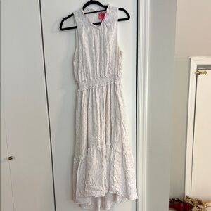 White Sleeveless Maxi Dress